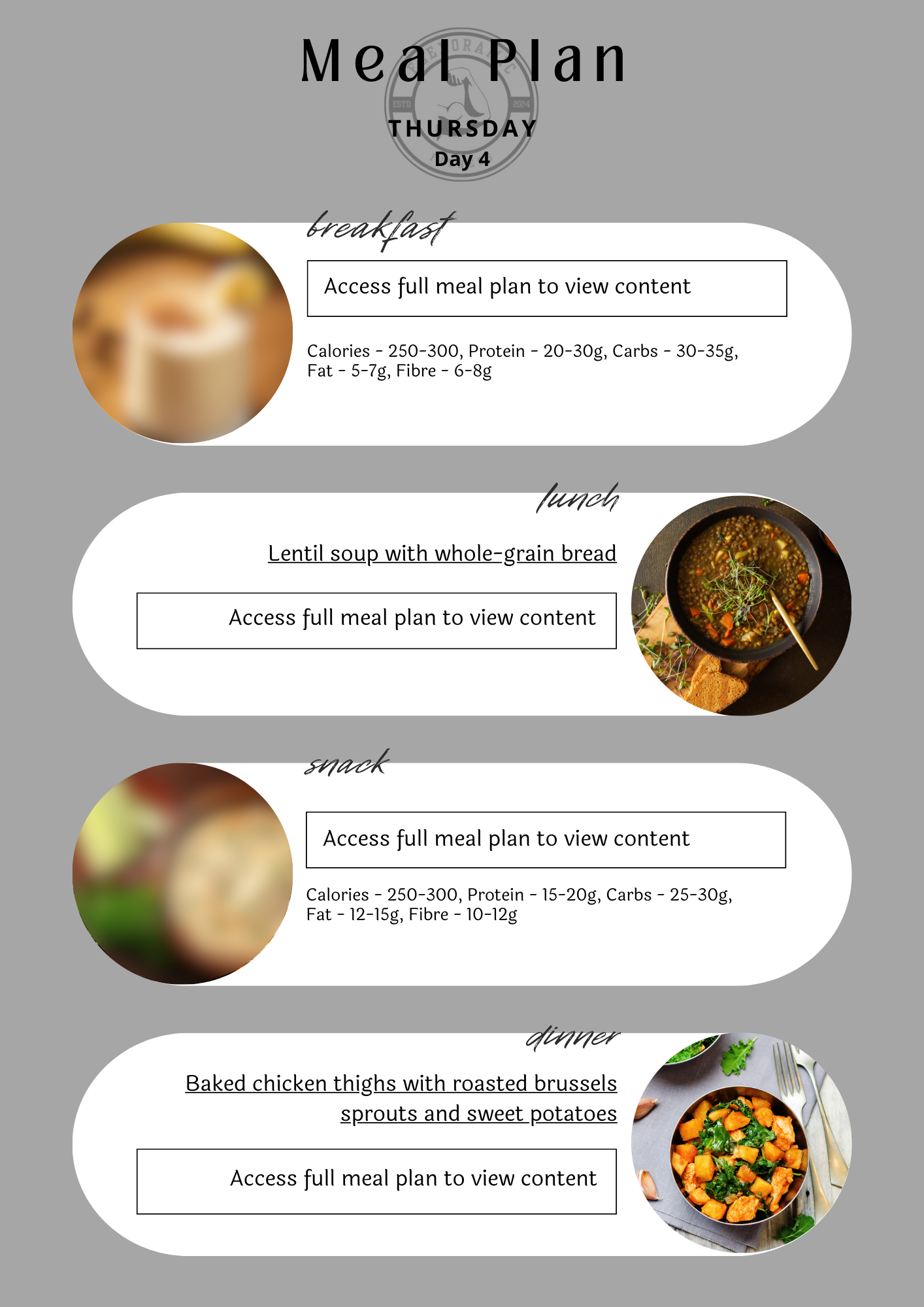 Meal plan 1