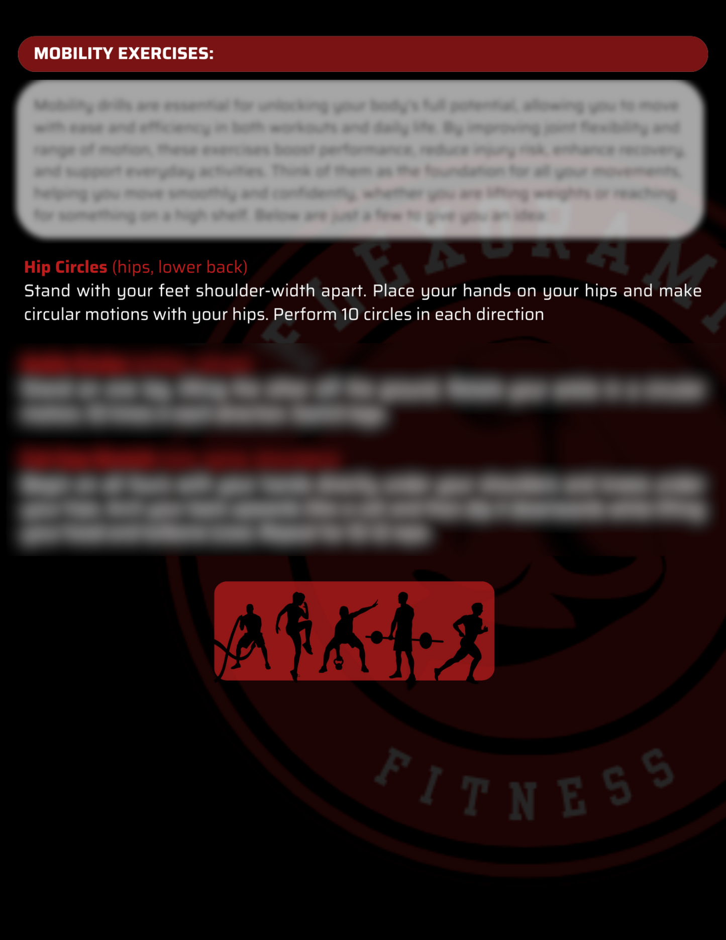 Mobility exercises