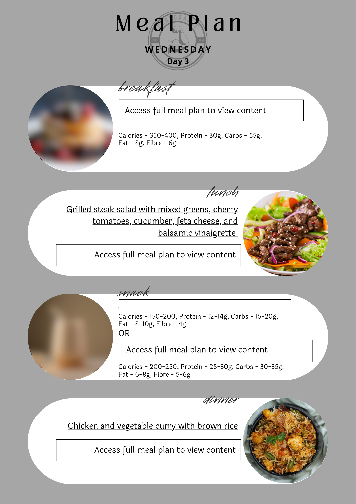 Muscle building meal plan 1
