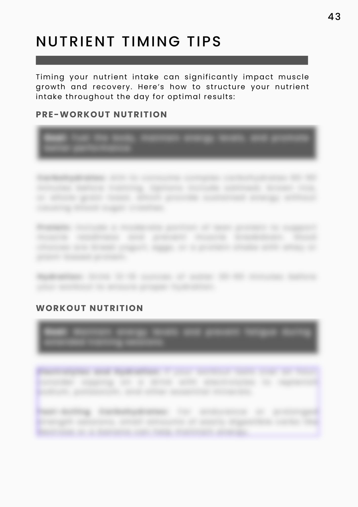 Nutrient Timing Tips