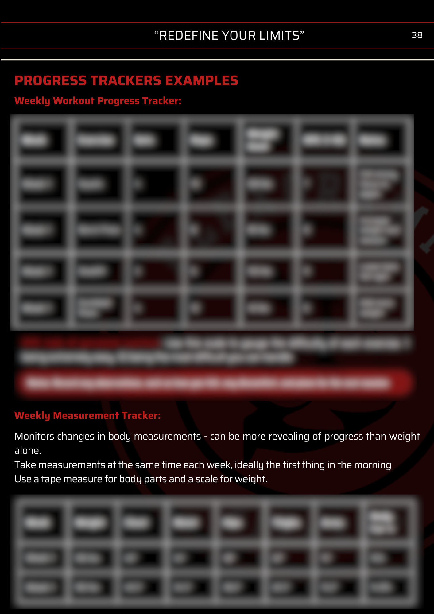 Progress trackers