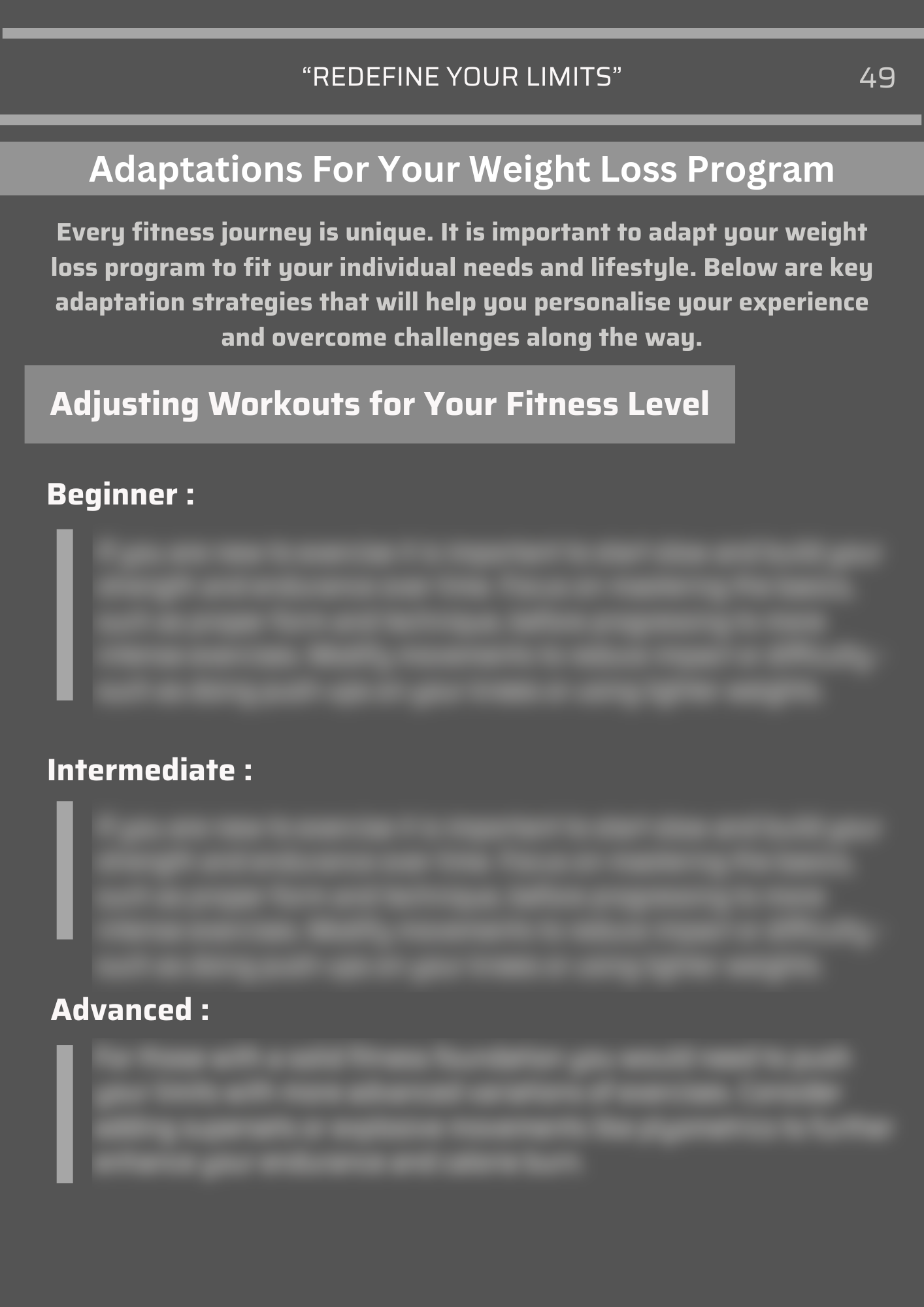 program adaptations